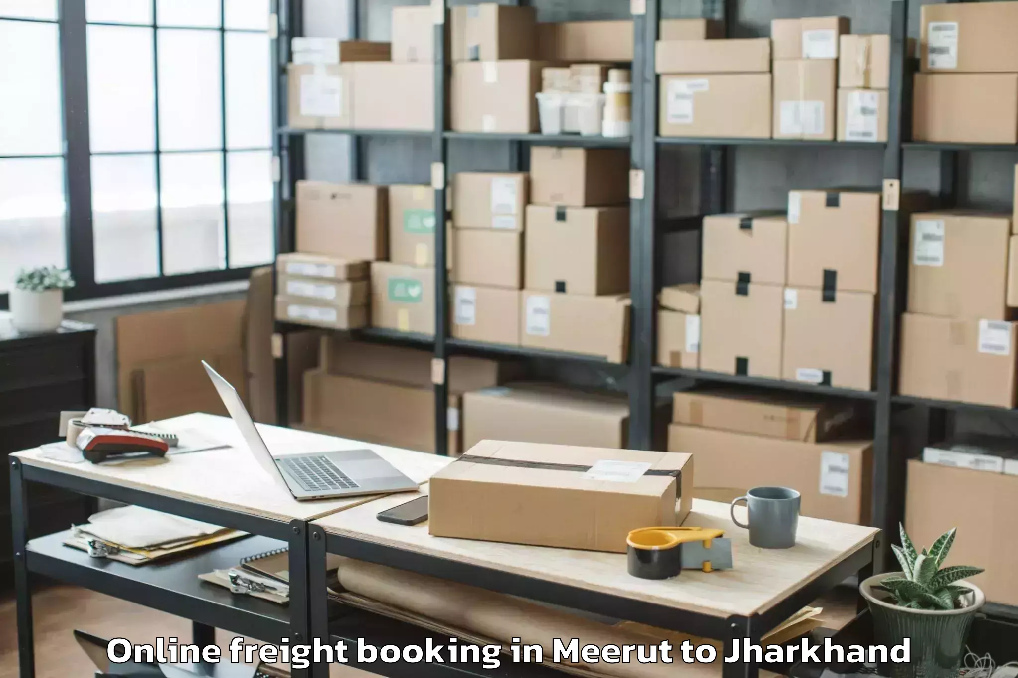 Professional Meerut to Chinia Garhwa Online Freight Booking